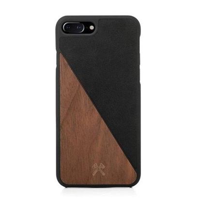Picture of Woodcessories EcoSplit Wooden+Leather iPhone 7+ / 8+  Walnut/black eco249