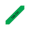 Picture of Brother labelling tape TZE-731 green/black  12 mm