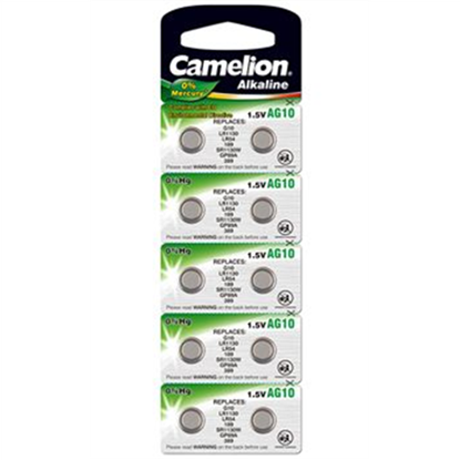 Picture of Camelion | AG10/LR54/LR1130/389 | Alkaline Buttoncell | 10 pc(s)