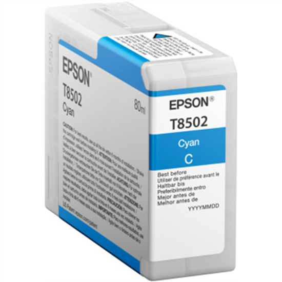 Picture of Epson ink cartridge cyan T 850 80 ml               T 8502