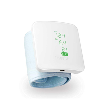 Picture of iHealth | Wrist Blood Pressure Monitor | BP7S | White | Blood pressure readings are stored on the secure, free, HIPAA compliant iHealth Cloud. Monitor blood pressure and pulse trends with intuitive charts and share data with your doctor in PDF or spreadsh