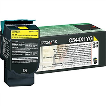 Изображение Lexmark C544, X544 Yellow Extra High Yield Return Programme (4K) toner cartridge Original