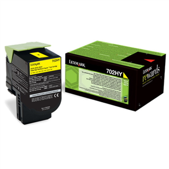Picture of Lexmark 702HY R toner cartridge 1 pc(s) Original Yellow