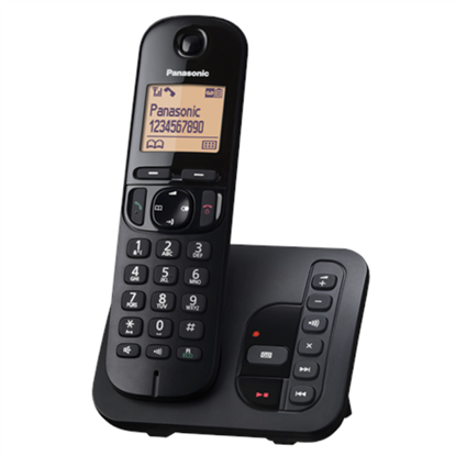 Attēls no Panasonic | Cordless | KX-TGC220FXB | Built-in display | Caller ID | Black | Phonebook capacity 50 entries | Speakerphone