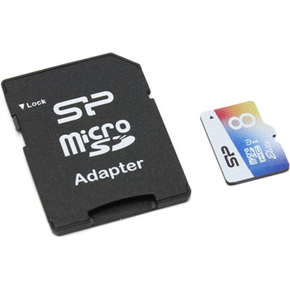 Attēls no Silicon Power memory card microSDHC 8GB Elite Class 10 + adapter