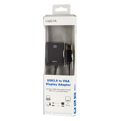 Attēls no Adapter USB LogiLink USB - VGA Czarny  (UA0231)