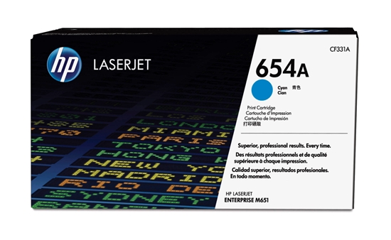 Изображение HP 654A Cyan Original LaserJet Toner Cartridge