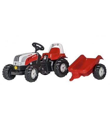 Изображение Traktors ar pedāļiem un piekabi Rolly Kid Steyr 6165 CVT 012510 (2,5-5 gadiem ) 012510 Vācija
