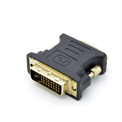 Изображение Adapter DVI M - VGA F pozłacany, 24+5/15 pin