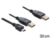 Изображение Delock Cable 2 x USB 2.0-A male  USB mini 5-pin