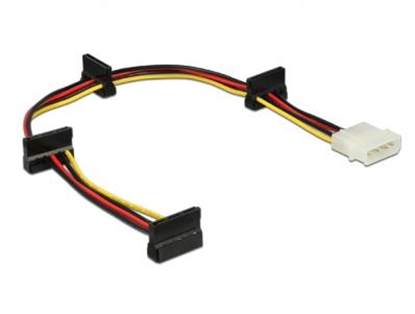 Attēls no Cable Power Molex 4 pin plug  4 x SATA 15 pin receptacle 40 cm