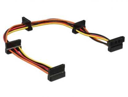Attēls no Cable Power SATA 15 pin plug  4 x SATA 15 pin receptacle 40 cm multicolour