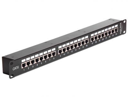 Picture of Delock 19 Coupler Patch Panel 24 Port Cat.6