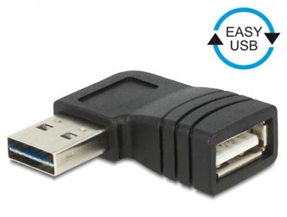 Attēls no Delock Adapter EASY-USB 2.0-A male > USB 2.0-A female angled left / right