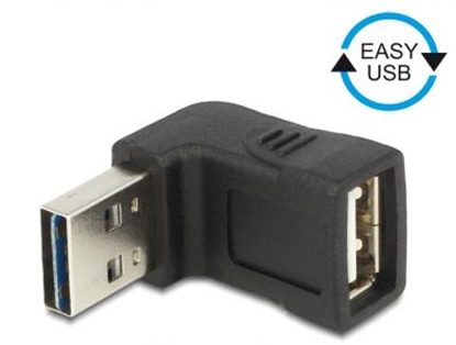 Attēls no Delock Adapter EASY-USB 2.0-A male  USB 2.0-A female angled up  down