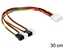 Изображение Delock Cable power Molex 4 pin male  4 x 2 pin fan