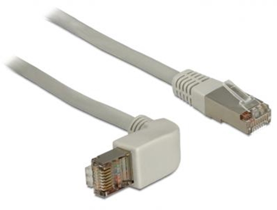Picture of Delock Cable RJ45 Cat.6A SSTP angled  straight 0.5 m