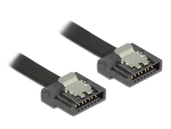Picture of Delock Cable SATA FLEXI 6 Gbs 70 cm black metal