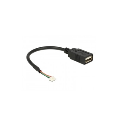 Attēls no Delock Cable USB 2.0 pin header female 1.25 mm 4 pin - USB 2.0 Type-A female 15 cm