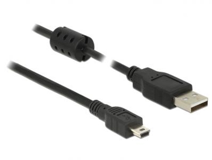 Attēls no Delock Cable USB 2.0 Type-A male  USB 2.0 Mini-B male 1.0 m black