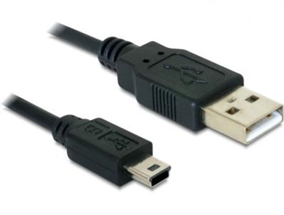 Attēls no Delock Cable USB 2.0-A  USB mini-B 5 pin 1 m male  male