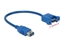 Picture of Delock Cable USB 3.0 Type-A female  USB 3.0 Type-A female panel-mount 25 cm