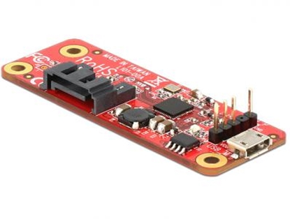 Изображение Delock Converter Raspberry Pi USB Micro-B female  USB Pin Header  SATA 7 Pin