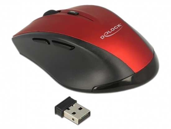 Picture of Delock Ergonomic optical 5-button mouse 2.4 GHz wireless