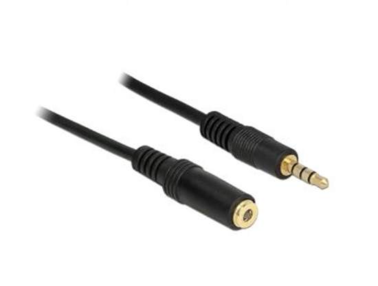 Picture of Delock Extension Cable Audio Stereo Jack 3.5 mm male  female IPhone 4 pin 2 m