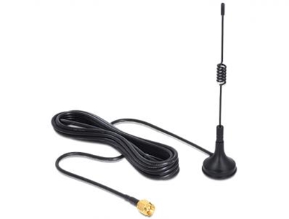 Picture of Delock ISM 433 MHz Antenna SMA 3 dBi Omnidirectional With Magnetical Stand Fixed Black