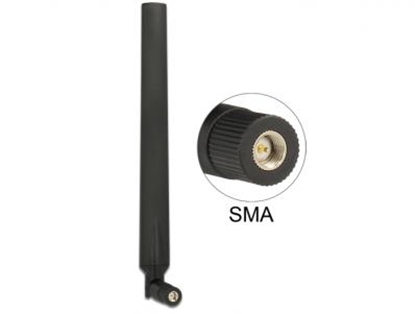 Attēls no Delock LTE Antenna SMA 0 ~ 4 dBi Omnidirectional Rotatable with Flexible Joint black