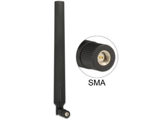 Picture of Delock LTE Antenna SMA 0 ~ 4 dBi Omnidirectional Rotatable with Flexible Joint black