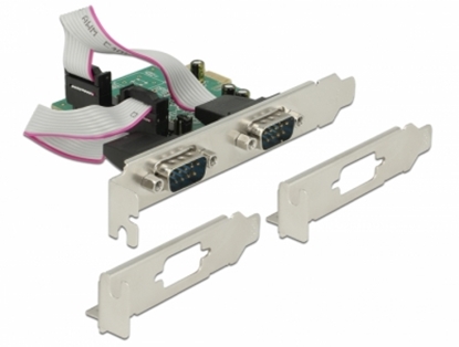 Attēls no Delock PCI Express Card > 2 x Serial RS-232 high speed 921K with voltage supply