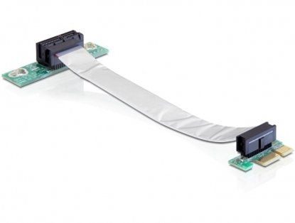 Attēls no Delock Riser card PCI Express x1 with flexible cable left insertion