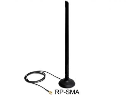 Изображение Delock WLAN 802.11 bgn Antenna RP-SMA 6.5 dBi Omnidirectional Joint With Magnetic Stand