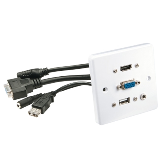 Picture of Lindy Wall plate VGA/HDMI/USB/3.5mm Stereo
