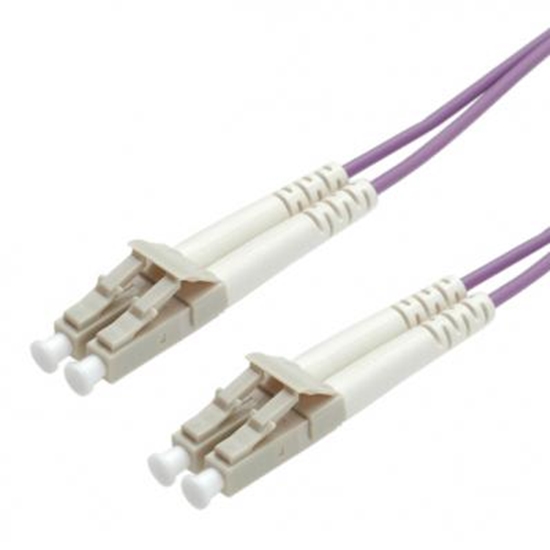 Picture of ROLINE Fibre Optic Jumper Cable, 50/125 µm, LC/LC, OM4, purple 3 m