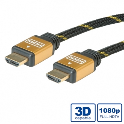 Attēls no ROLINE GOLD HDMI High Speed Cable, M/M, 2 m