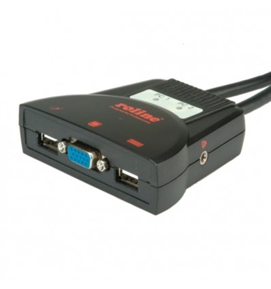 Picture of ROLINE KVM Switch "Star" 1 User - 2 PCs, Audio, USB