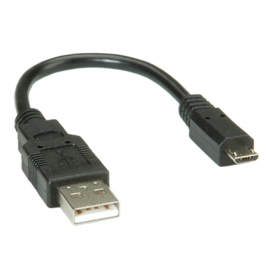 Picture of ROLINE USB 2.0 Cable, A - Micro B, M/M, 0.15 m