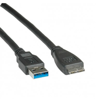 Attēls no ROLINE USB 3.0 Cable, USB Type A M - USB Type Micro A M 2.0 m