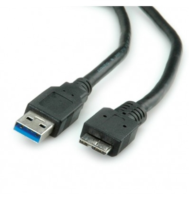 Attēls no ROLINE USB 3.0 Cable, USB Type A M - USB Type Micro B M 0.15 m