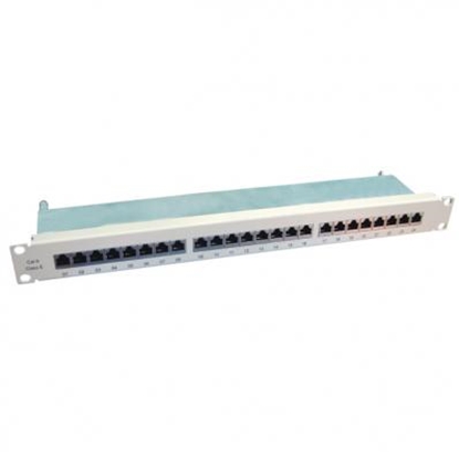 Picture of VALUE Cat.6/Class E 19" Patch Panel, 24 Ports, STP grey