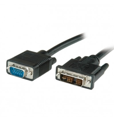 Изображение VALUE DVI Cable, DVI (12+5) M - VGA M 5 m