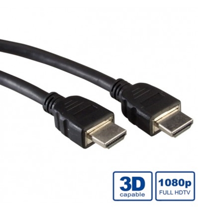 Picture of VALUE HDMI High Speed Cable, M/M, black, 1 m