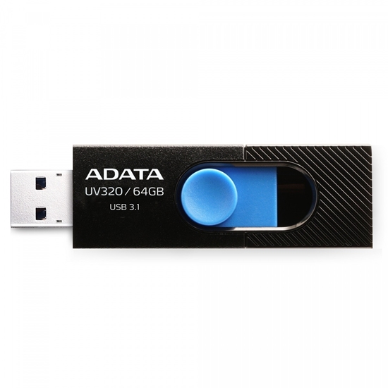 Изображение ADATA UV320 64GB USB 3.1 (3.1 Gen 2) Type-A Black, Blue USB flash drive