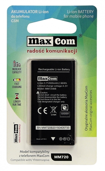 Picture of Bateria Maxcom LI-ION MM720 (AKUMULATORMAXCOMMM720)