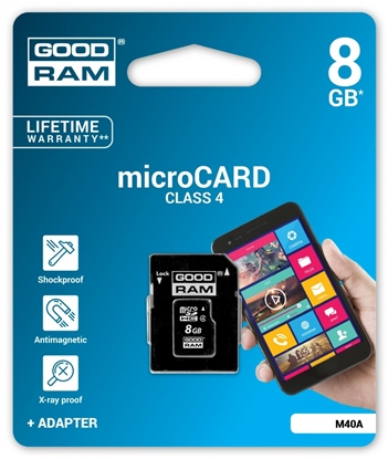 Изображение Atmiņas karte Goodram 8GB microSDHC