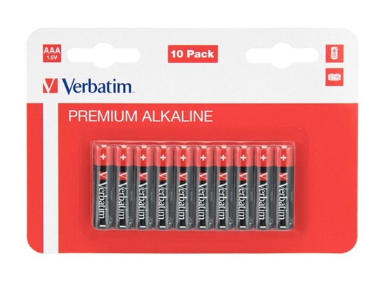 Picture of 1x10 Verbatim Alkaline battery Micro AAA LR 03            49874