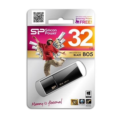 Изображение Silicon Power flash drive 32GB Blaze B05 USB 3.0, black